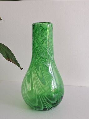 Large hand-blown glass vase